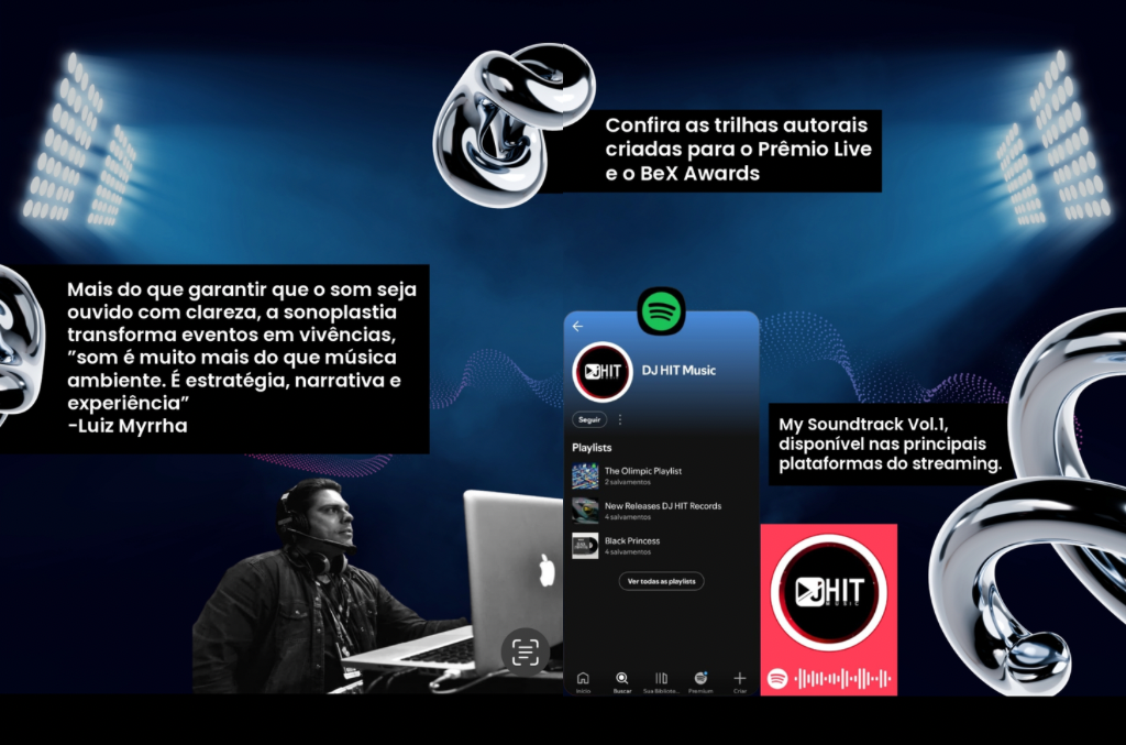Imagem da reportagem do Live MKT News sobre MYRRHA e a sonoplastia em grandes eventos